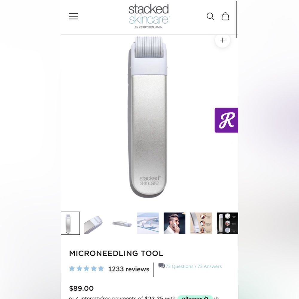 Stacked Skincare Microneedling tool